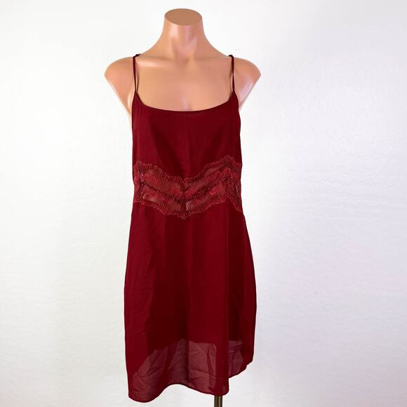 Calvin Klein Lace Babydoll Chemise Slip Mini Dress Nightie Sexy Lingerie Size L - Picture 2 of 12